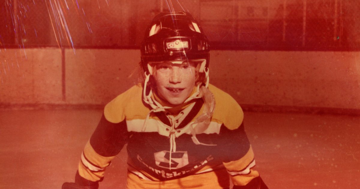 John as a young hockey player