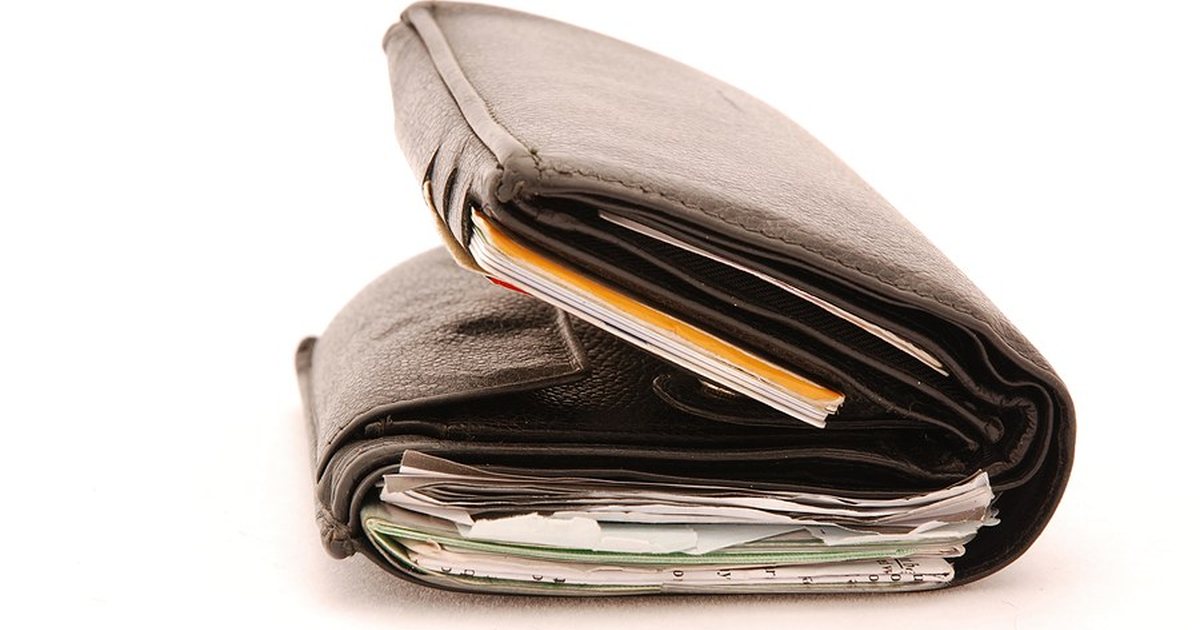 An overstuffed wallet